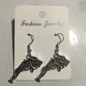 Guns in Roses earrings